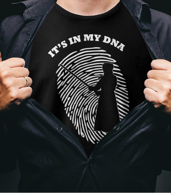 It's In My DNA Kendo Sword Fighter Fingerprint T-Shirt