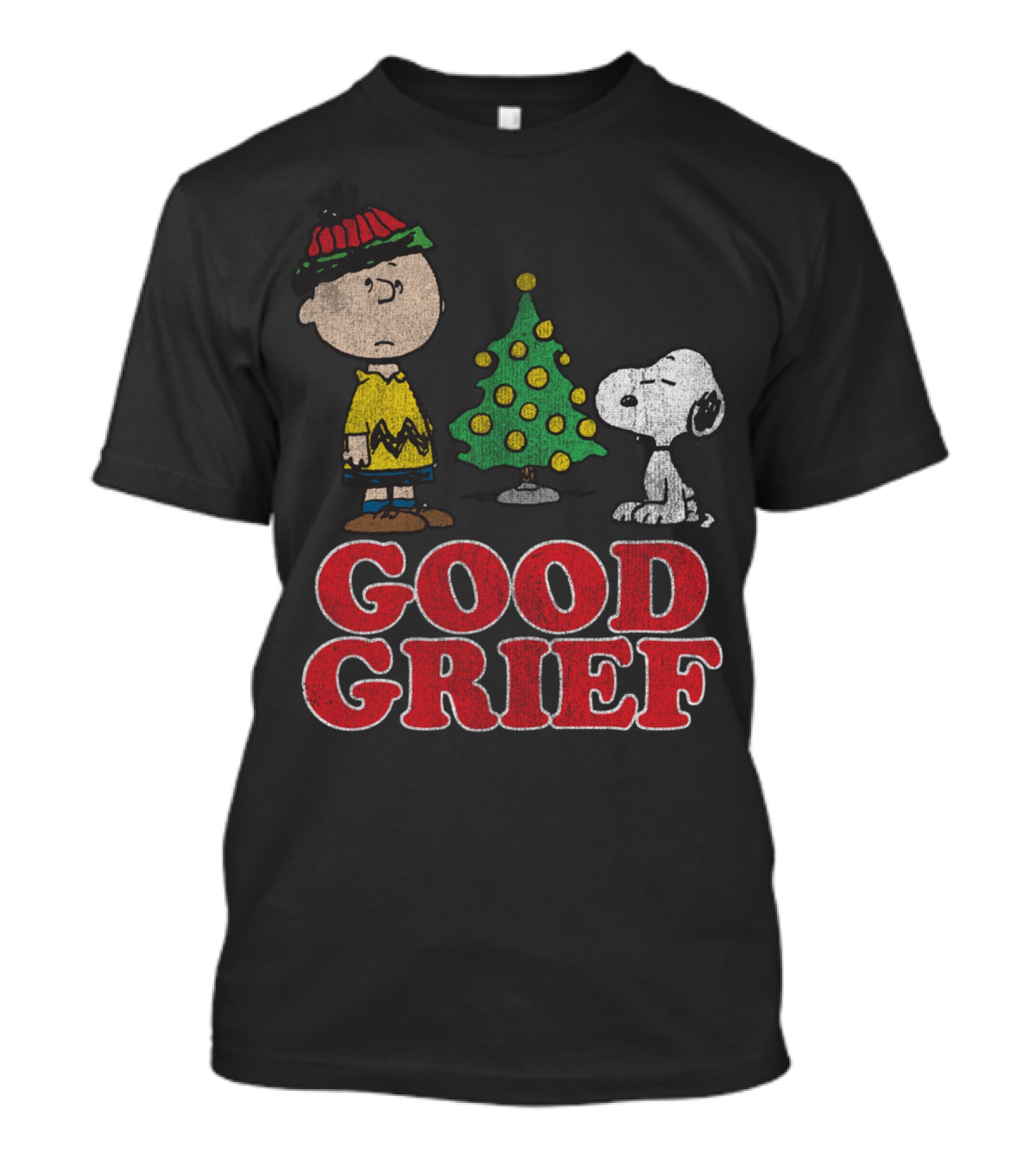 Good Grief Peanuts Holiday Snoopy And Charlie Christmas Tree T-Shirt