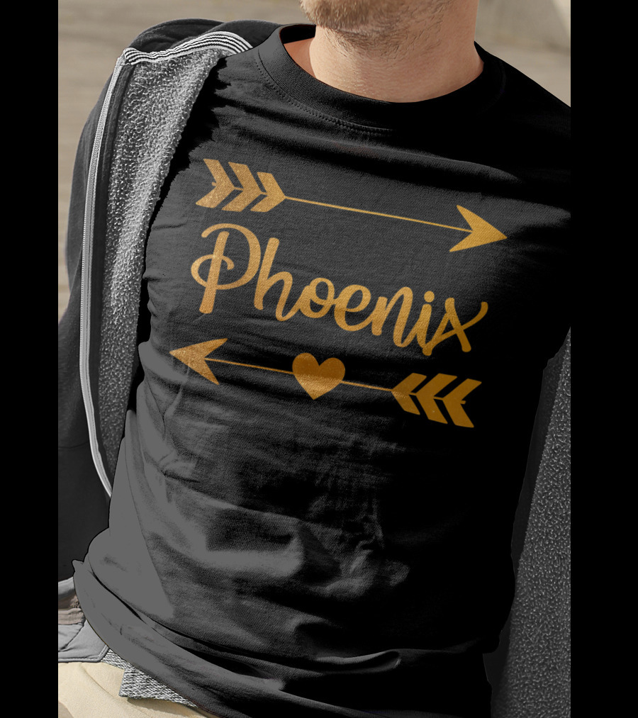 Phoenix Az Arizona Heart And Arrow City Home Roots Usa T-Shirt