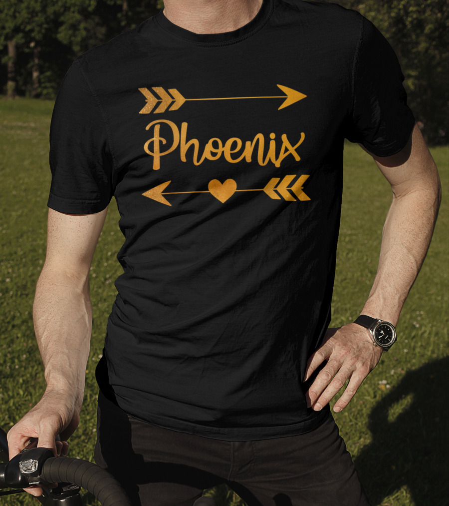 Phoenix Az Arizona Heart And Arrow City Home Roots Usa T-Shirt