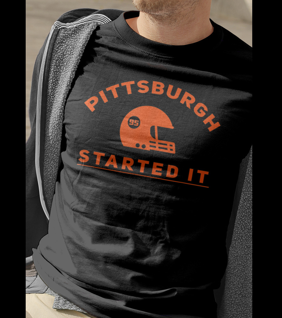 Pittsburgh Started It Helmet 95 T-Shirt