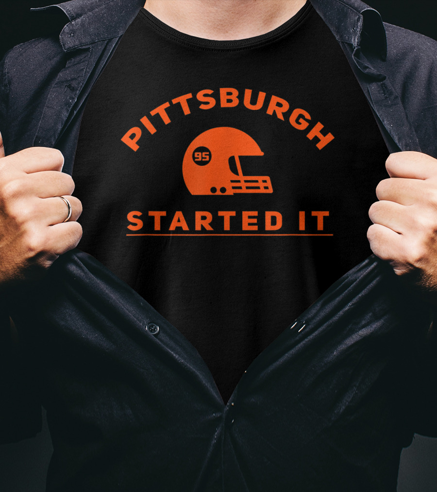 Pittsburgh Started It Helmet 95 T-Shirt