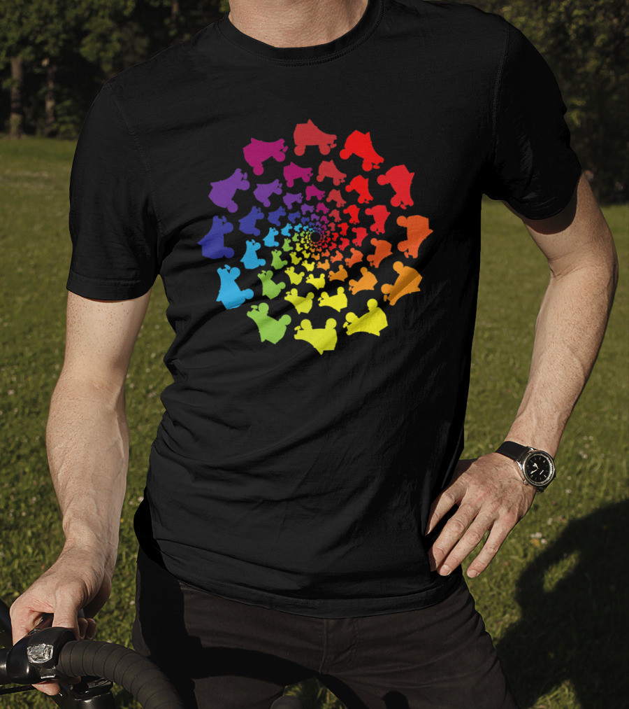 Rainbow Spiral Roller Derby Skates T-Shirt