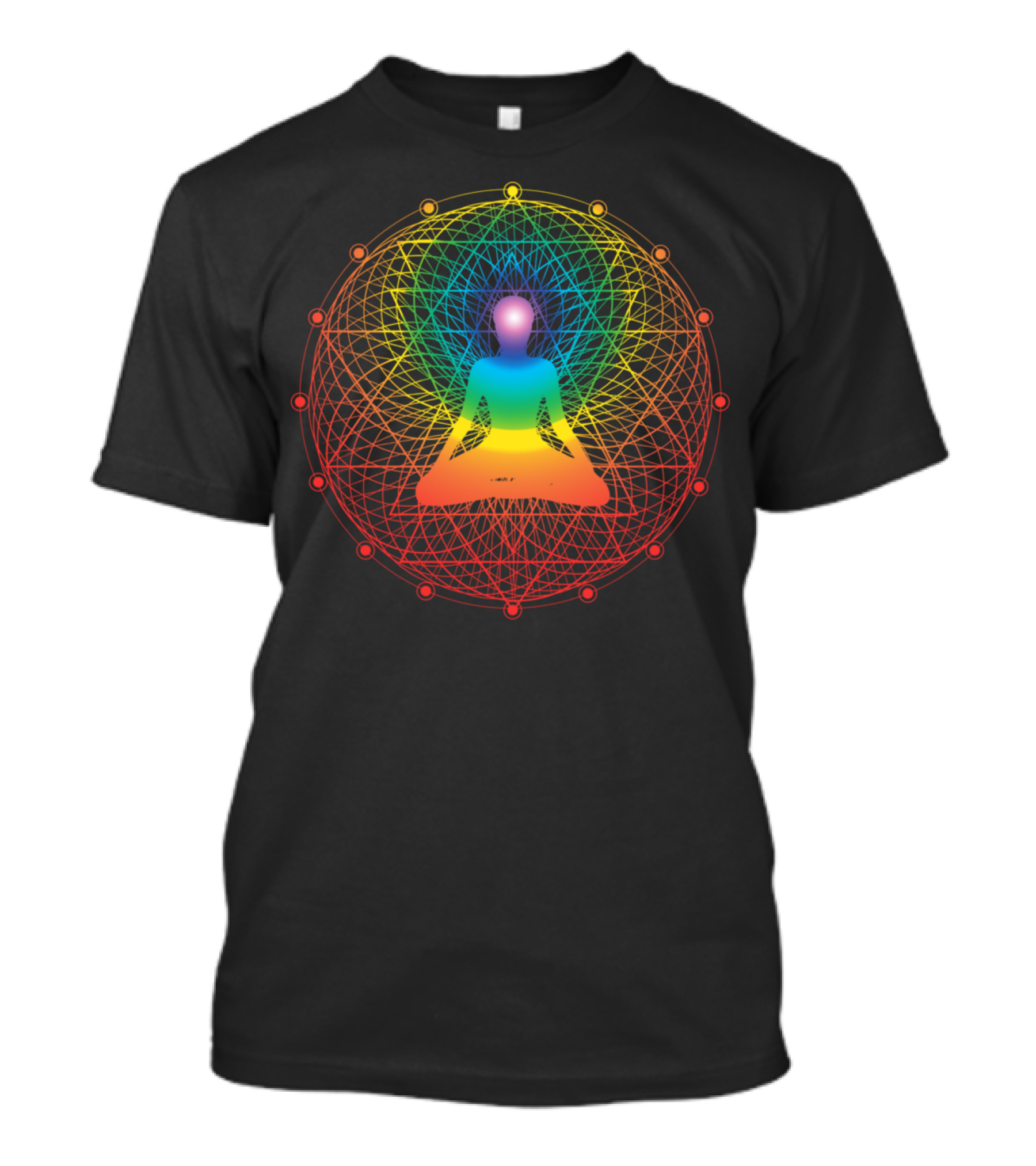 Sacred Geometry Meditation Symbol With Chakra Colors Yoga Lover 2U T-Shirt