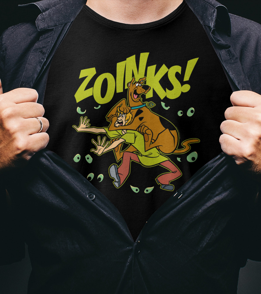 Zoinks Scooby-Doo And Shaggy Scared Eyes T-Shirt