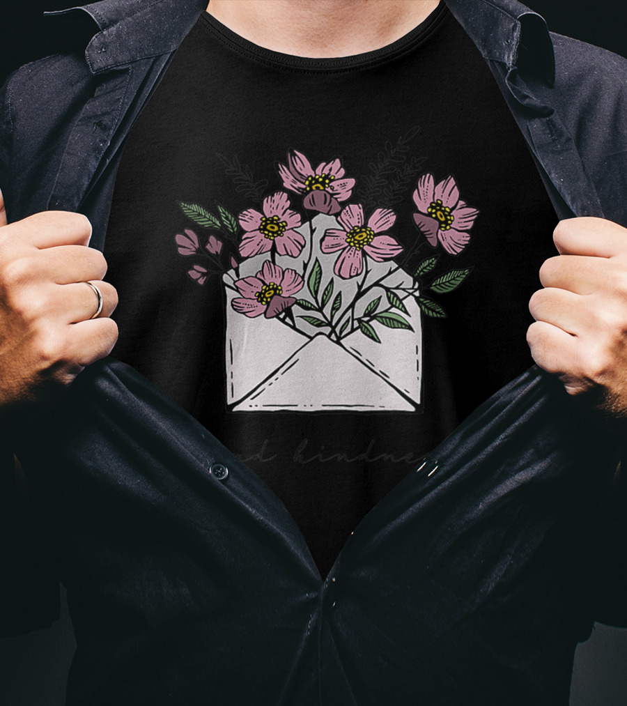 Send Kindness Envelope With Vintage Floral T-Shirt