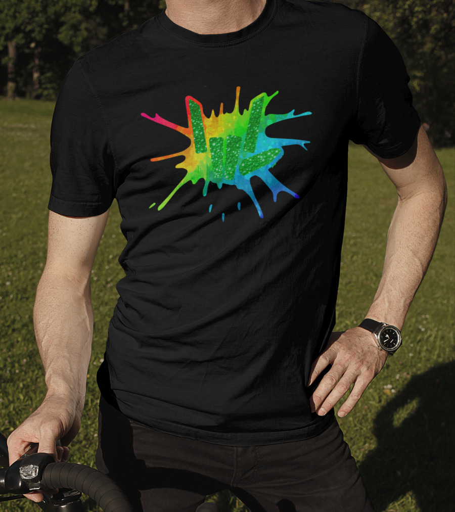 Love Youth And Beautiful Rainbow Paint Splash T-Shirt
