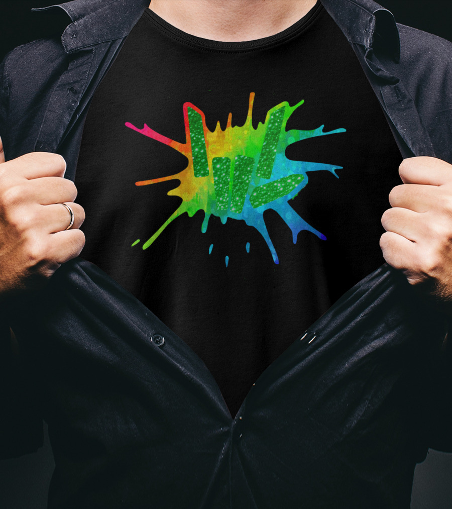 Love Youth And Beautiful Rainbow Paint Splash T-Shirt