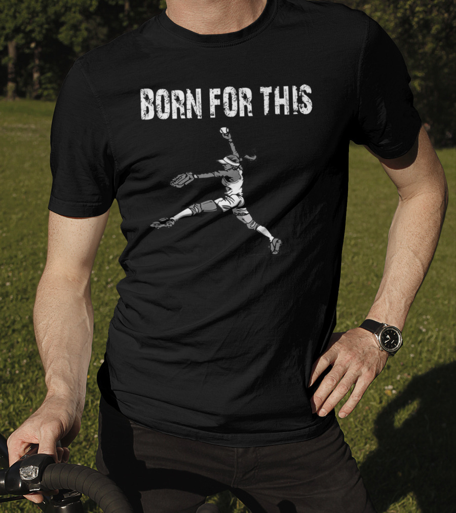 Born For This Softball Pitcher Girls T-Shirt