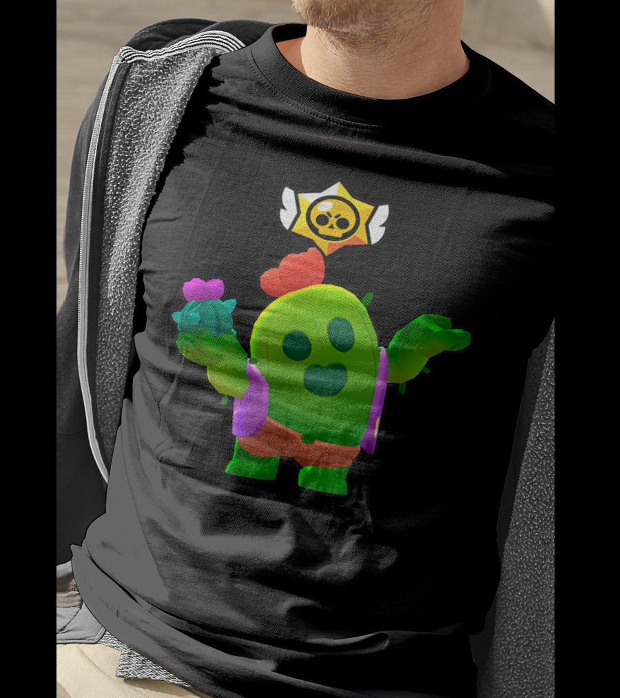 Spike Star Power Brawl Cactus Character T-Shirt