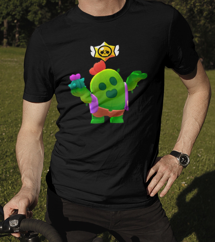 Spike Star Power Brawl Cactus Character T-Shirt