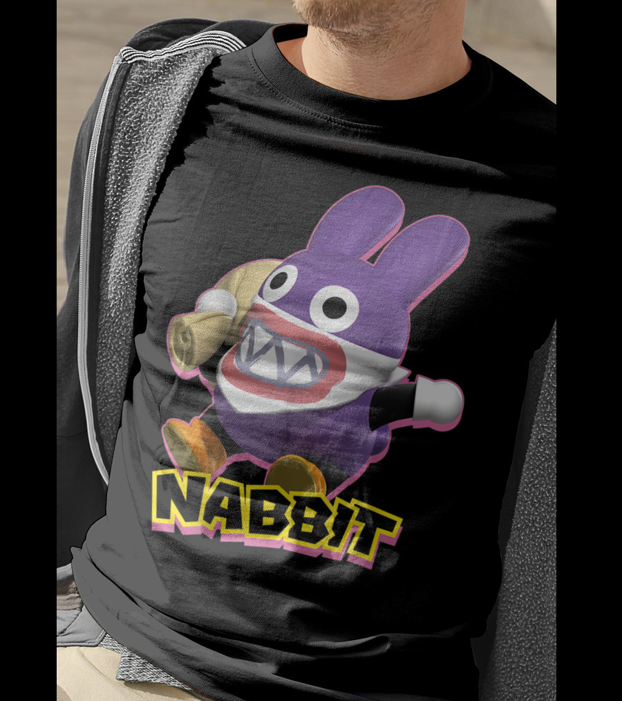Nabbit Super Mario Action Character With Bandana And Sack T-Shirt