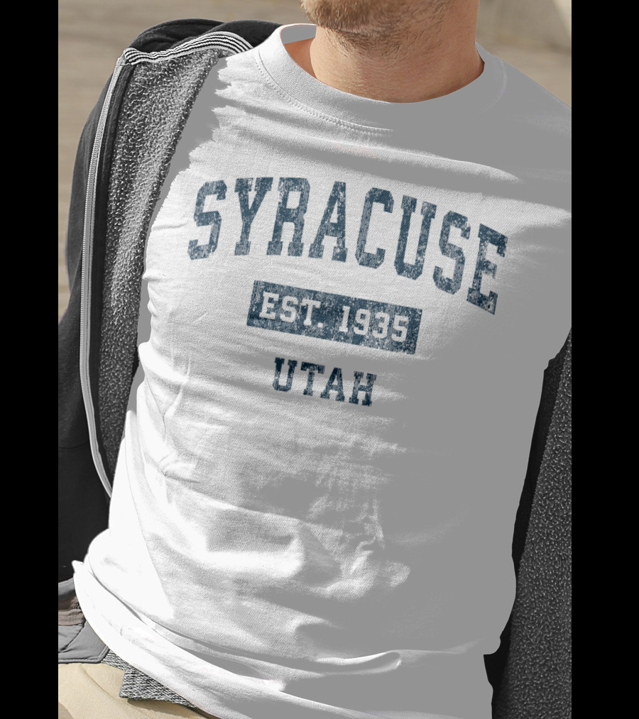 Syracuse Utah Est 1935 Vintage Sports Navy T-Shirt