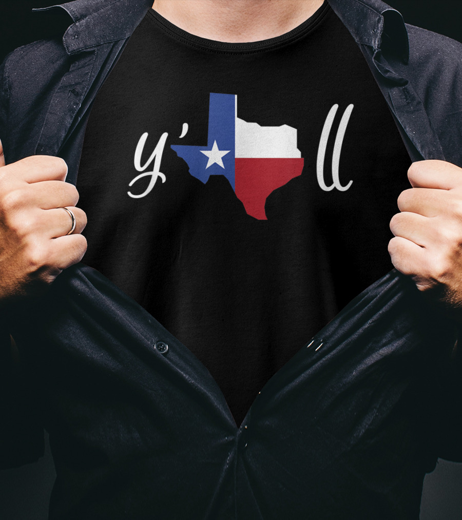 Y'all Texas Flag BBQ Lovers Slang T-Shirt