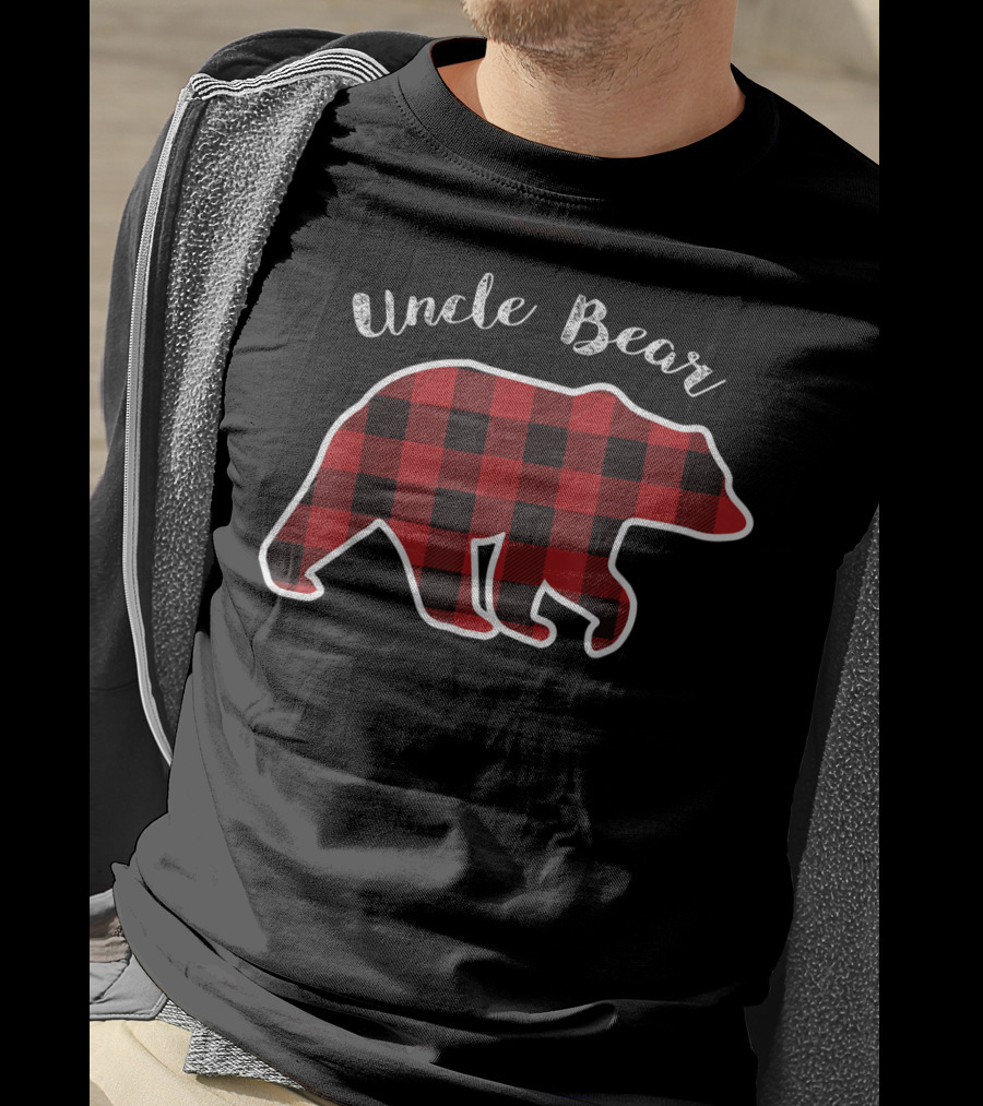 Uncle Bear Red Plaid Buffalo Check T-Shirt