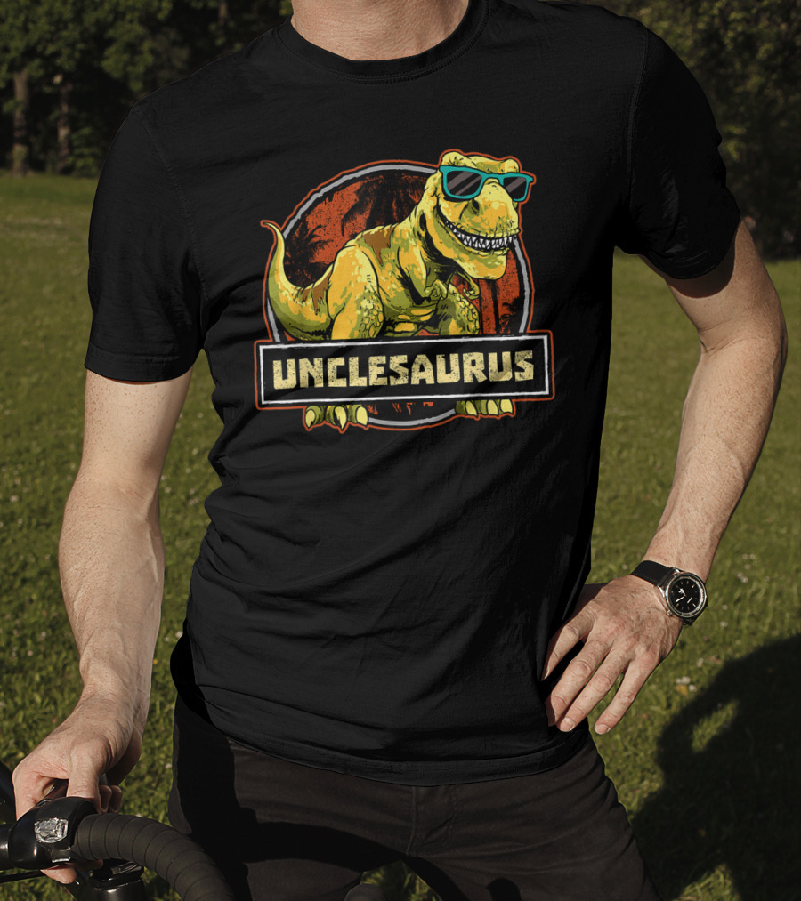 Unclesaurus Rex Dinosaur With Sunglasses T-Shirt