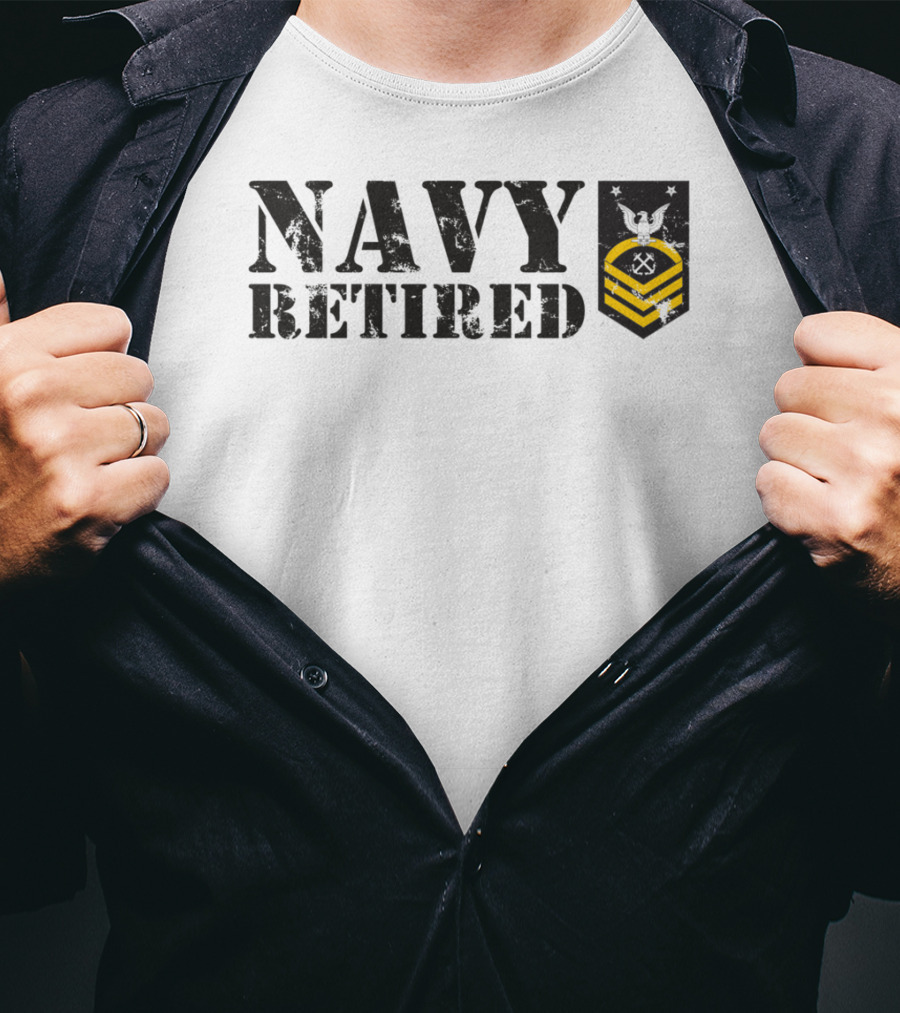 Navy Retired Usn Master Chief Petty Officer Mcpo Insignia T-Shirt