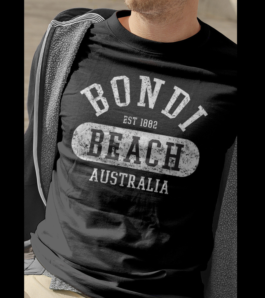 Bondi Beach Australia Vintage College Style Est 1882 T-Shirt