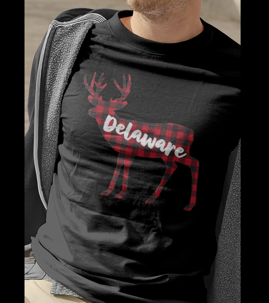 Delaware Buffalo Plaid Deer T-Shirt