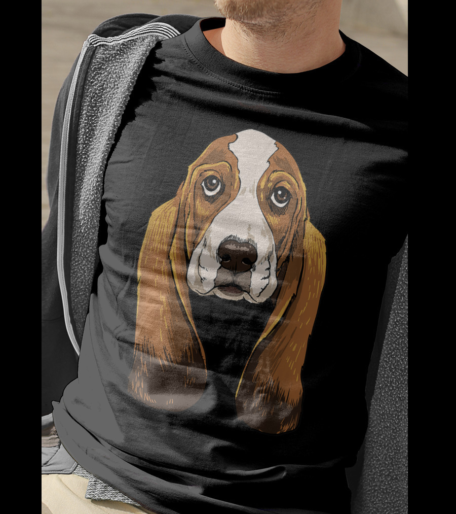 Basset Hound Breed Lover Basset Hound Face T-Shirt