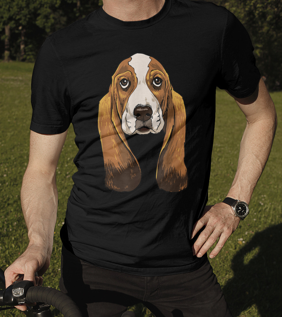 Basset Hound Breed Lover Basset Hound Face T-Shirt
