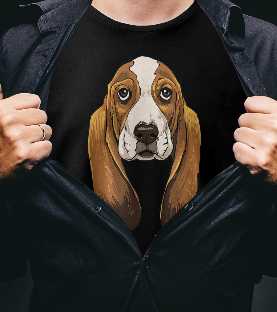 Basset Hound Breed Lover Basset Hound Face T-Shirt
