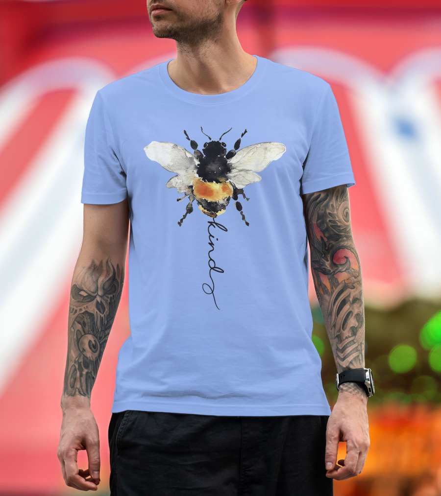 Be Kind Bee Kind Watercolor Bee T-Shirt