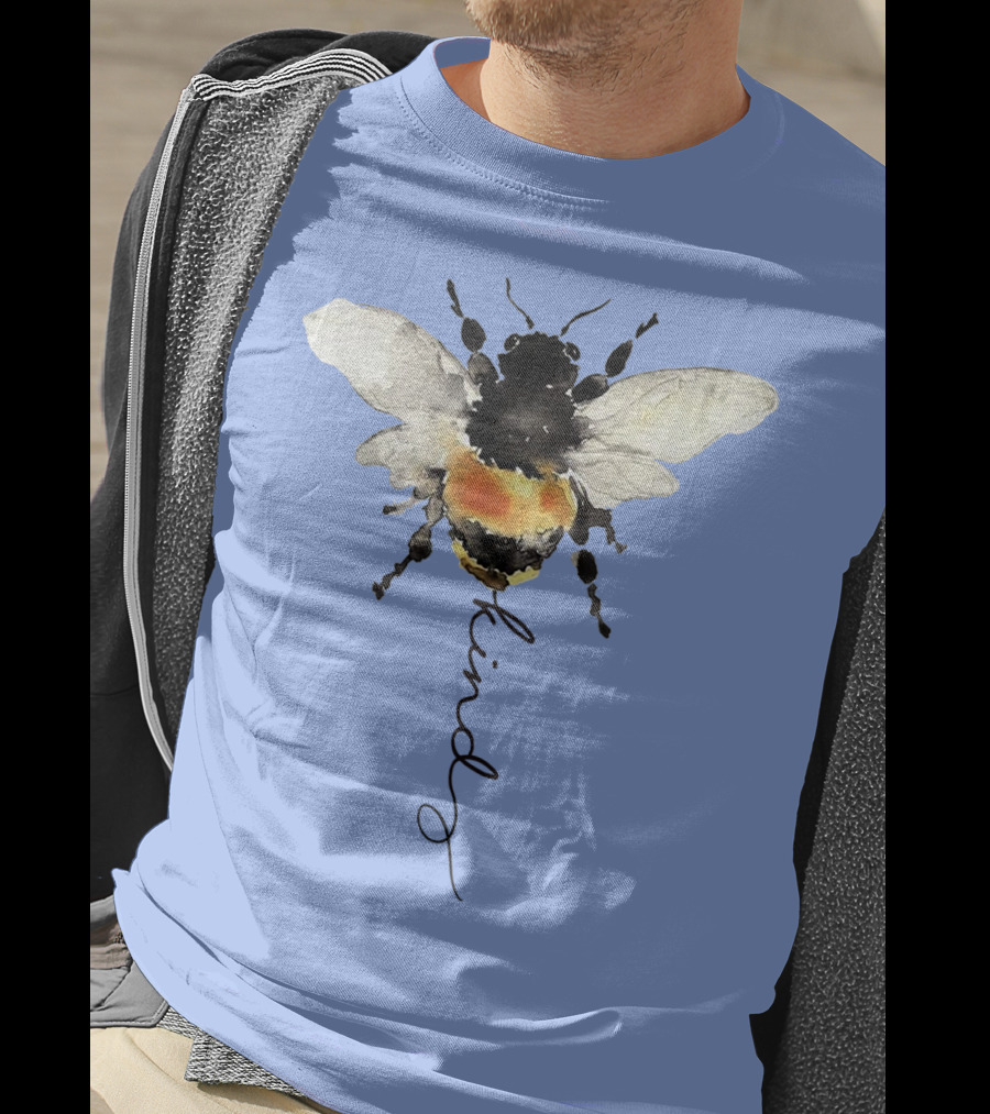 Be Kind Bee Kind Watercolor Bee T-Shirt