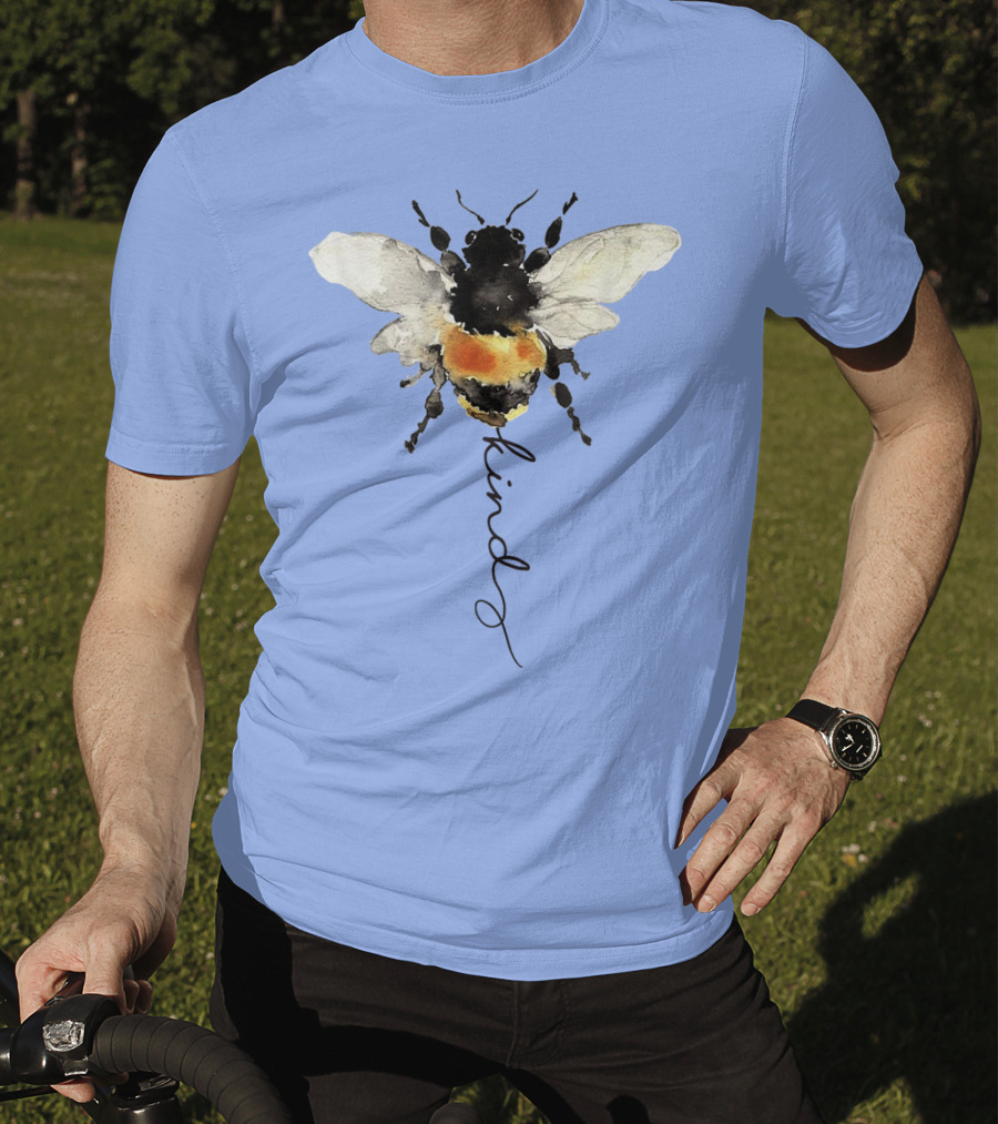Be Kind Bee Kind Watercolor Bee T-Shirt