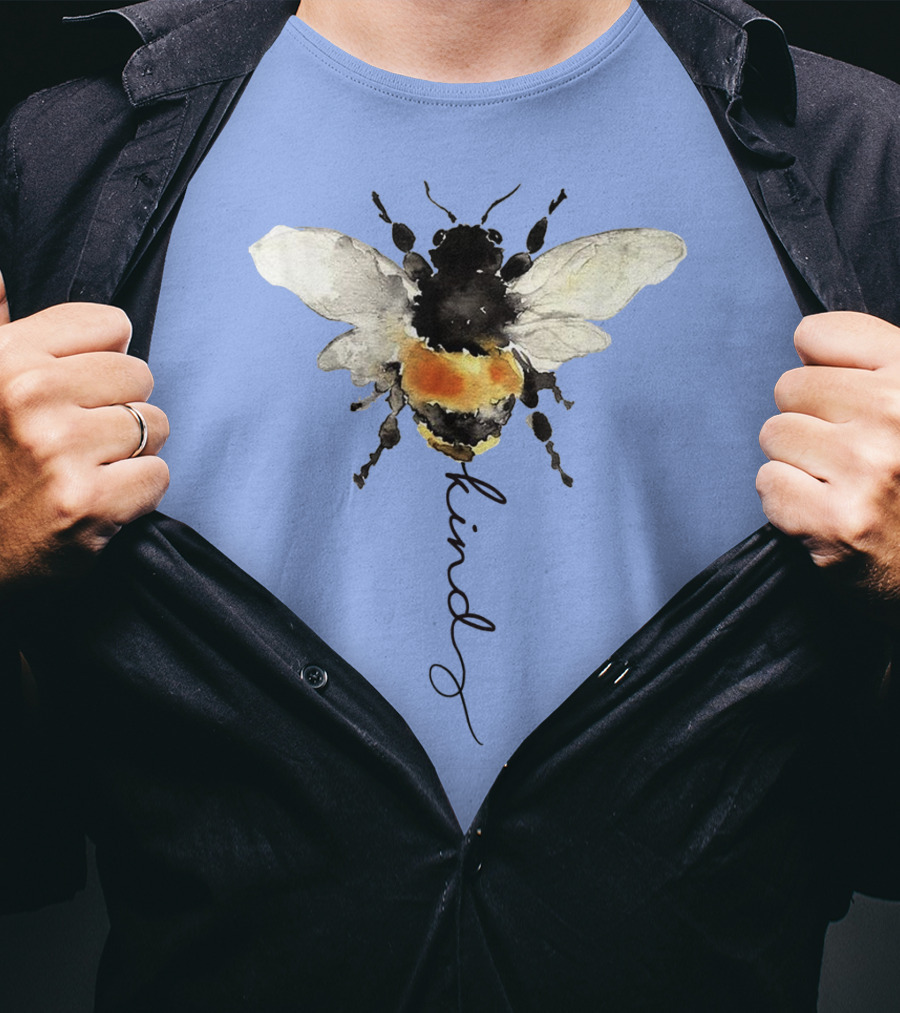 Be Kind Bee Kind Watercolor Bee T-Shirt