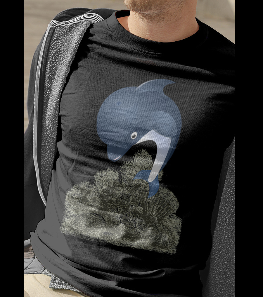 Blue Dolphin Sea Panda Activist Coral T-Shirt