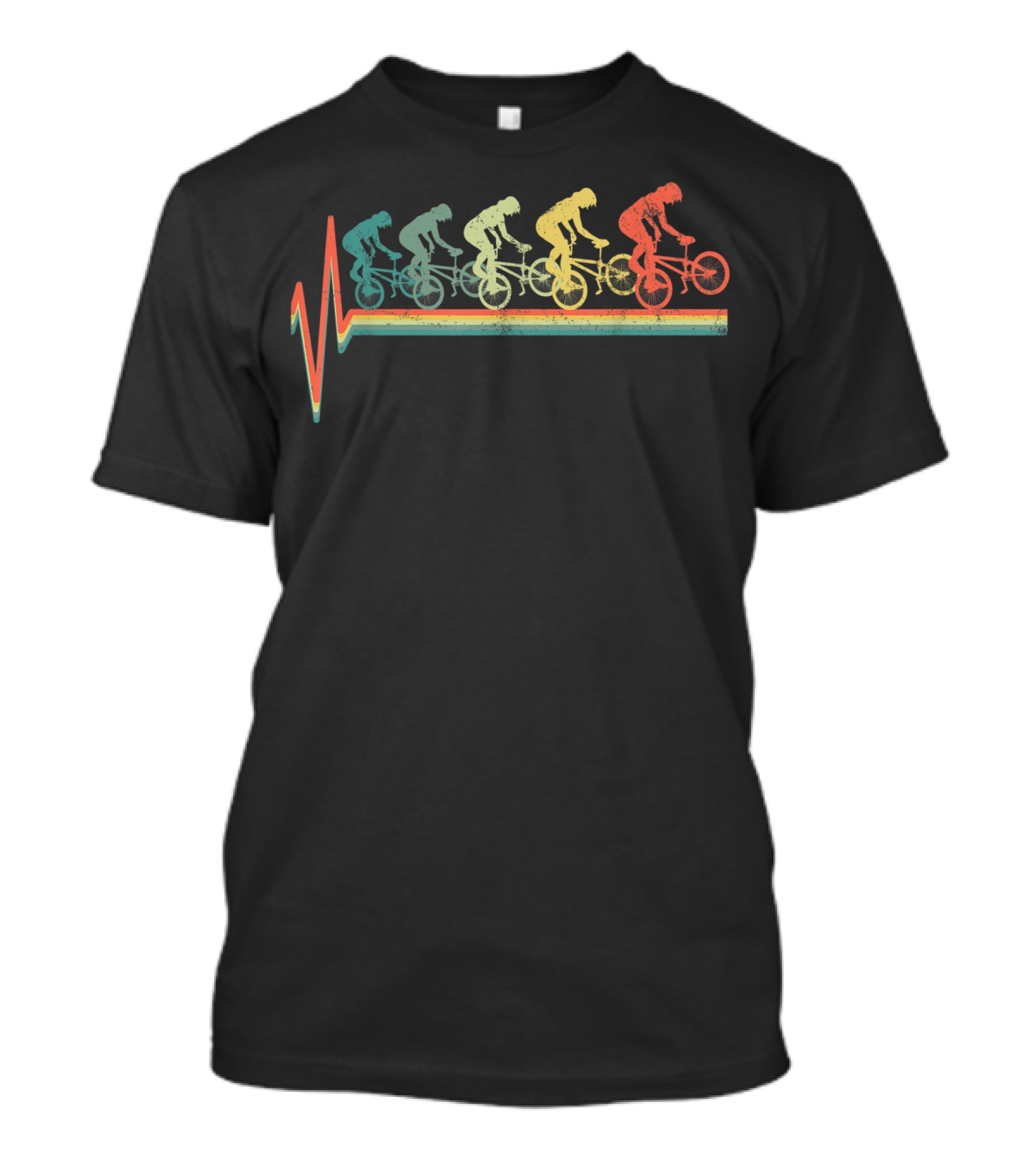 BMX Vintage Bike Rider Heartbeat Retro Cycling T-Shirt