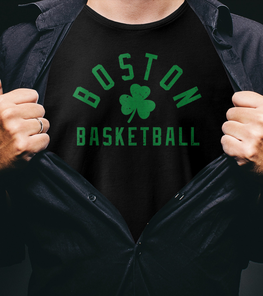 Boston Shamrock Basketball Massachusetts T-Shirt