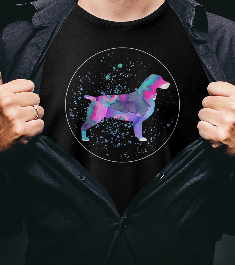 Boykin Spaniel Watercolor Galaxy T-Shirt