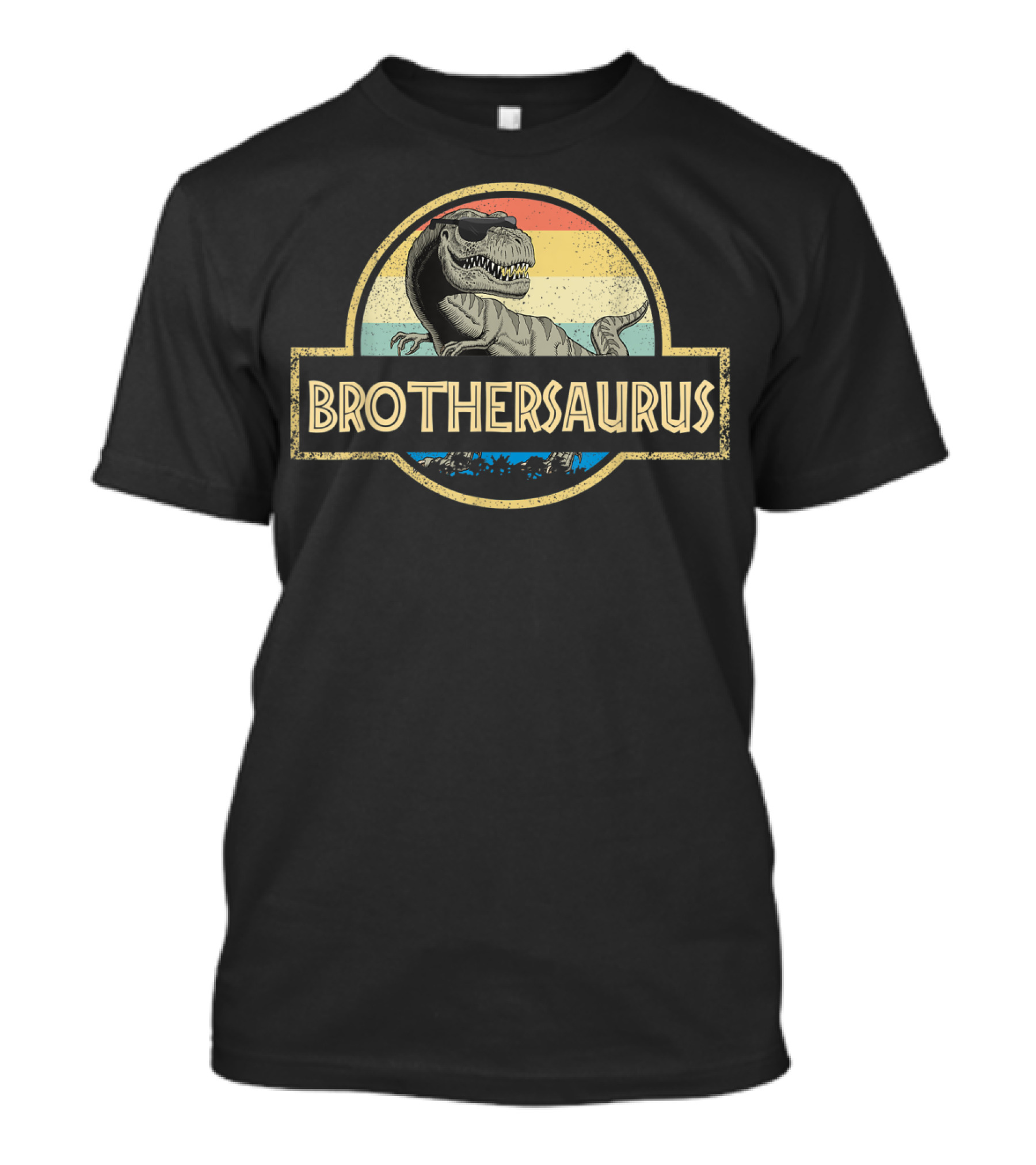 Brothersaurus Retro T-Rex Dinosaur T-Shirt
