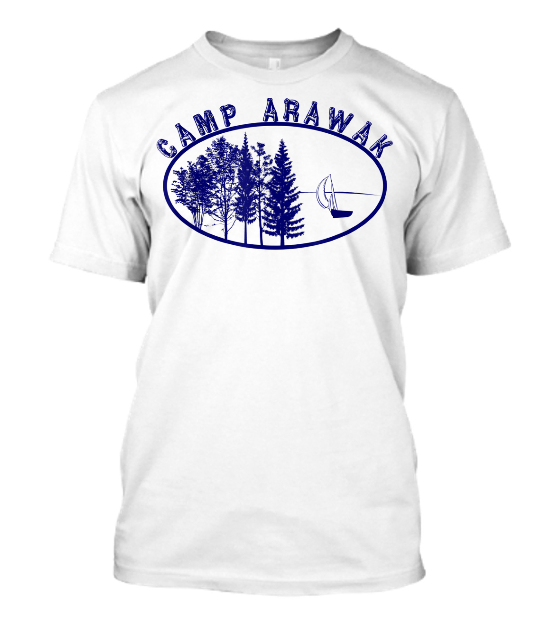 Camp Arawak Forest And Sailboat Vintage T-Shirt