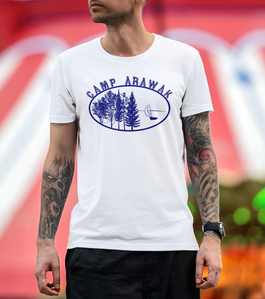 Camp Arawak Forest And Sailboat Vintage T-Shirt