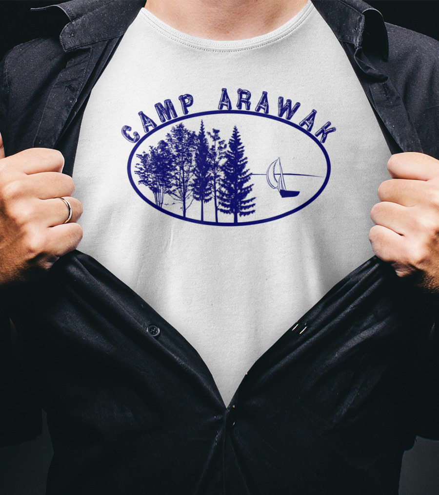 Camp Arawak Forest And Sailboat Vintage T-Shirt