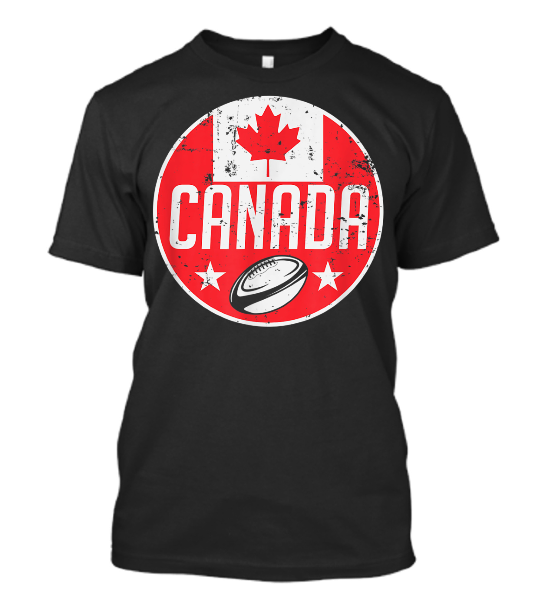 Canada Rugby Flag Supporter Jersey Canadian Maple Leaf Emblem T-Shirt