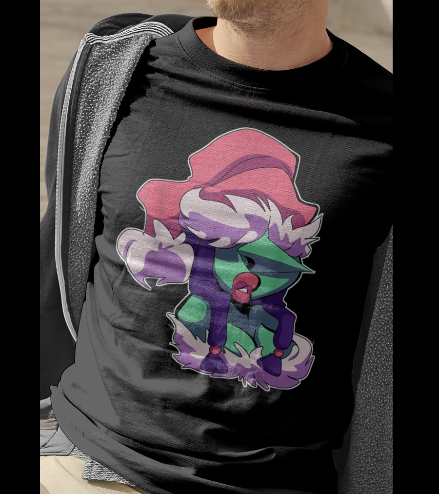 Christmas Is Coming Character In Festive Purple Santa T-Shirt