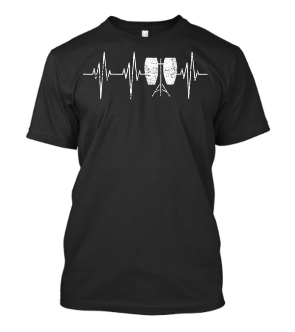 Conga Drum Heartbeat Pulse EKG Rhythm T-Shirt