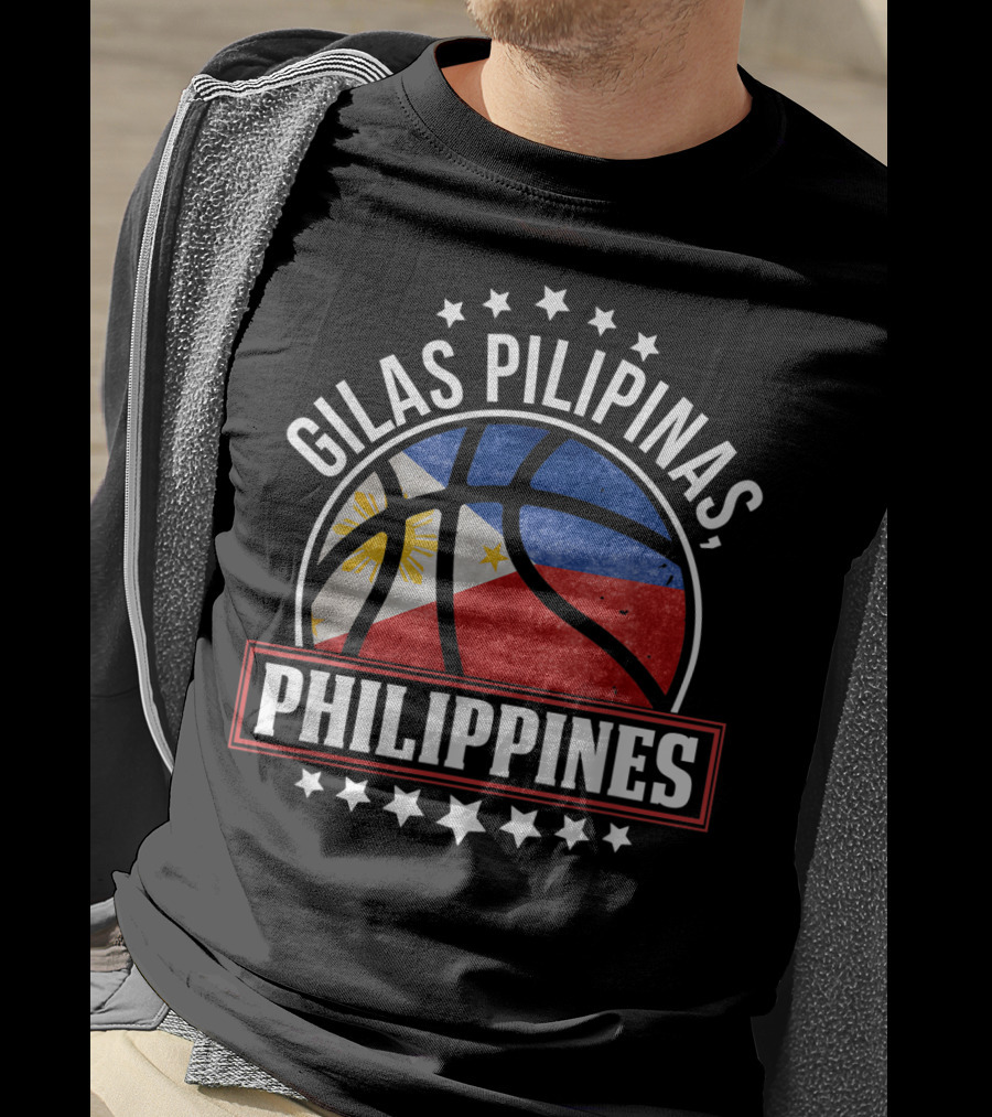 Gilas Pilipinas Philippines Flag Basketball Team T-Shirt