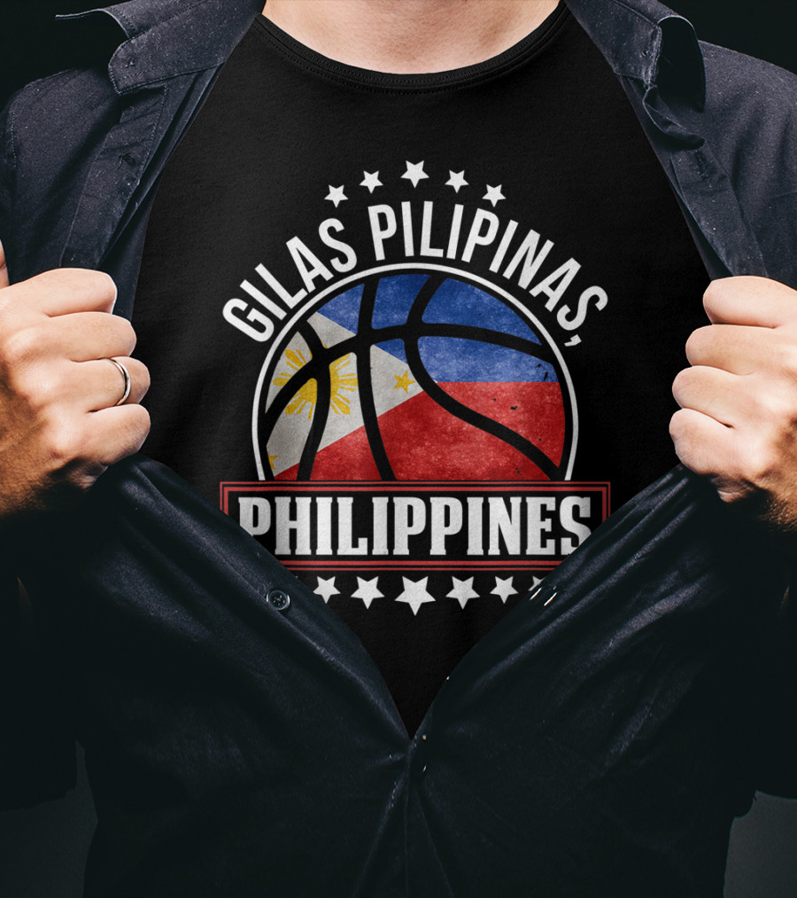 Gilas Pilipinas Philippines Flag Basketball Team T-Shirt