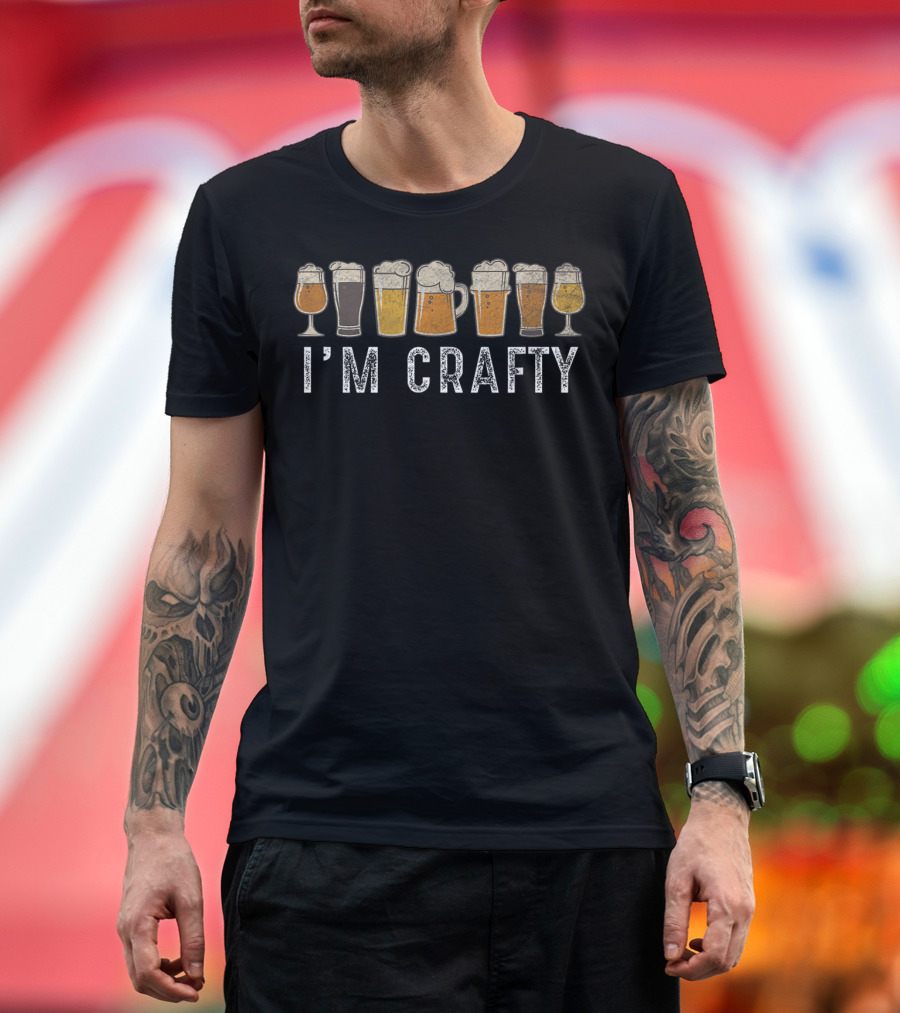 Craft Beer I'm Crafty Home Brew Beer Aesthetic T-Shirt