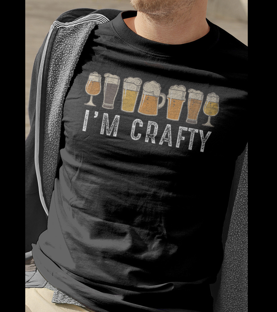 Craft Beer I'm Crafty Home Brew Beer Aesthetic T-Shirt