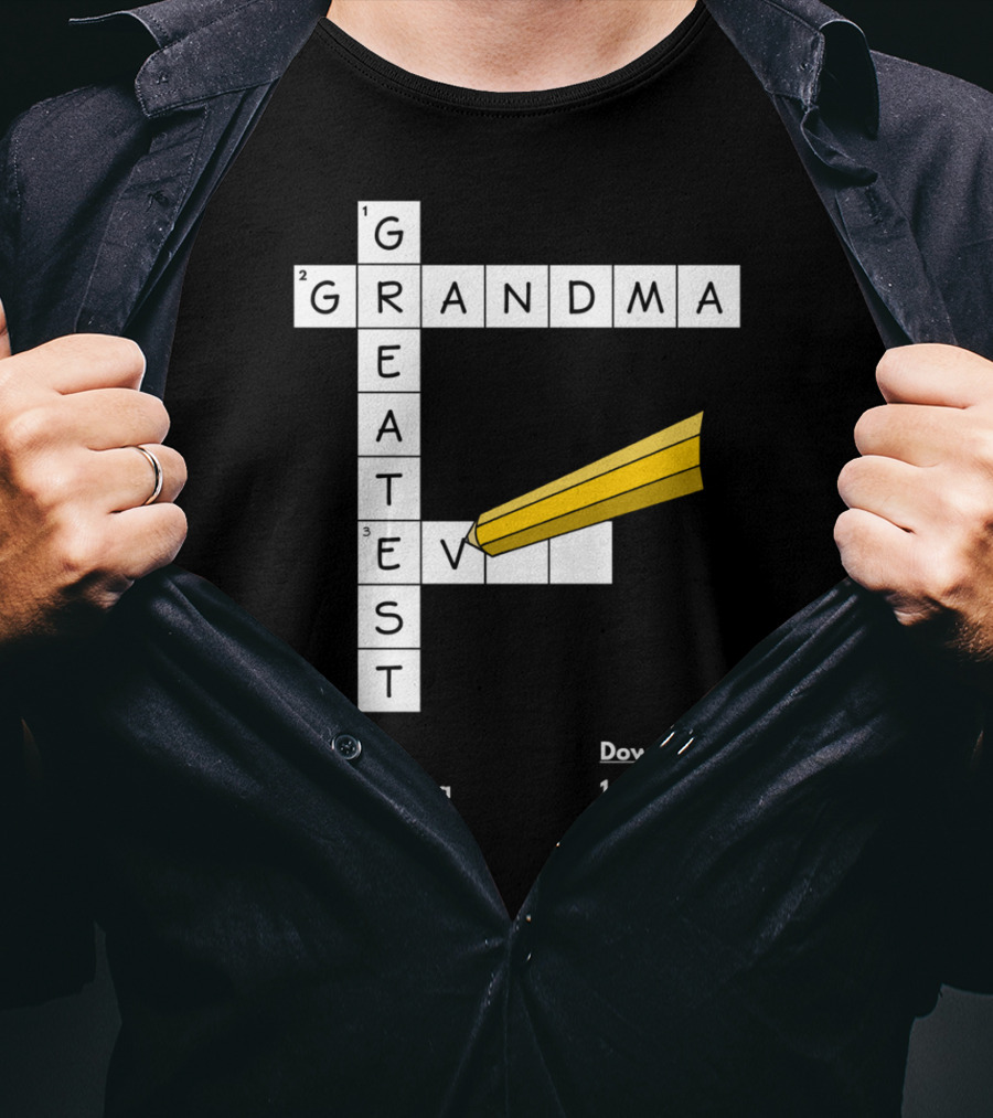 World's Best Crossword Puzzle Greatest Grandma Nana Mema Of All Time T-Shirt