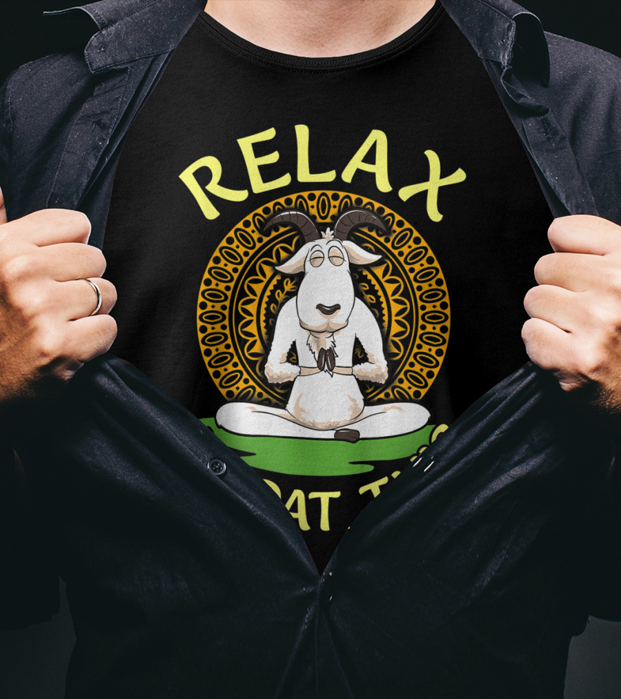 RELAX I GOAT THIS Cute Namaste Goat In Relaxed Yoga Pose T-Shirt