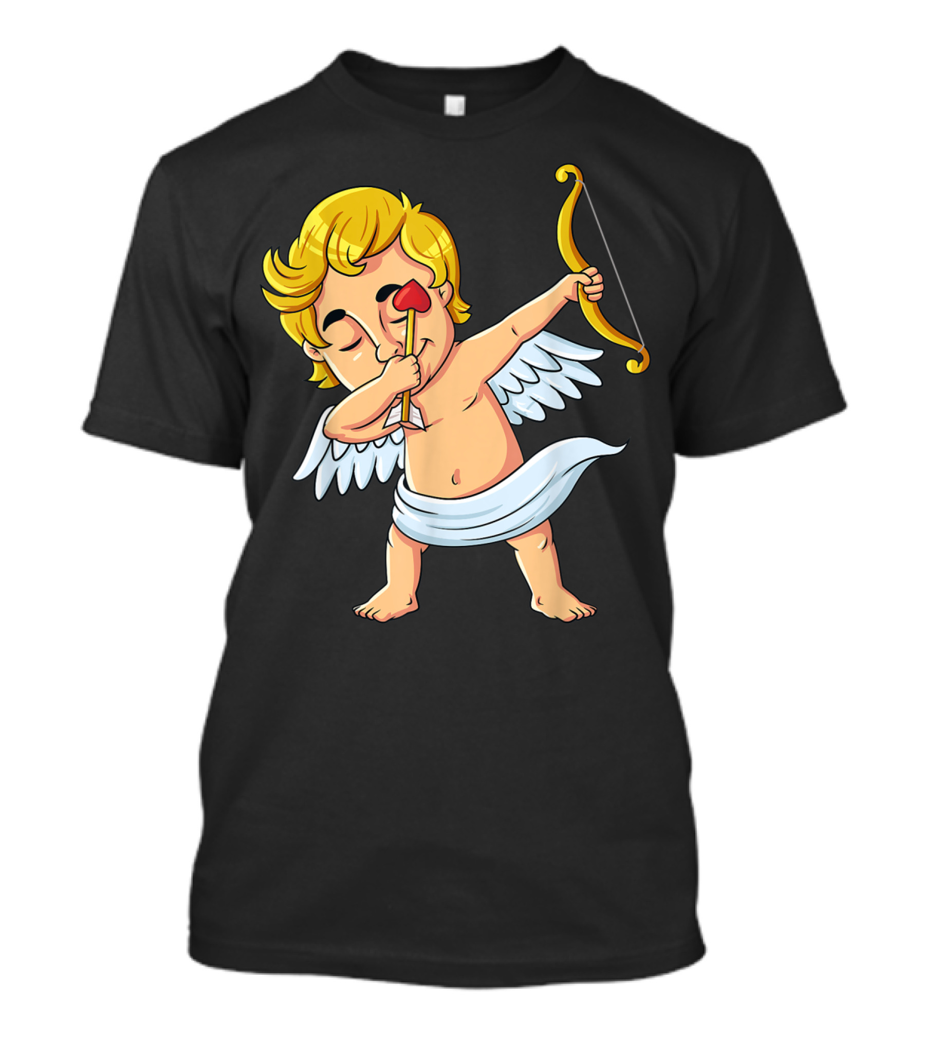 Cupid Dabbing With Heart Arrow Valentine's Day T-Shirt