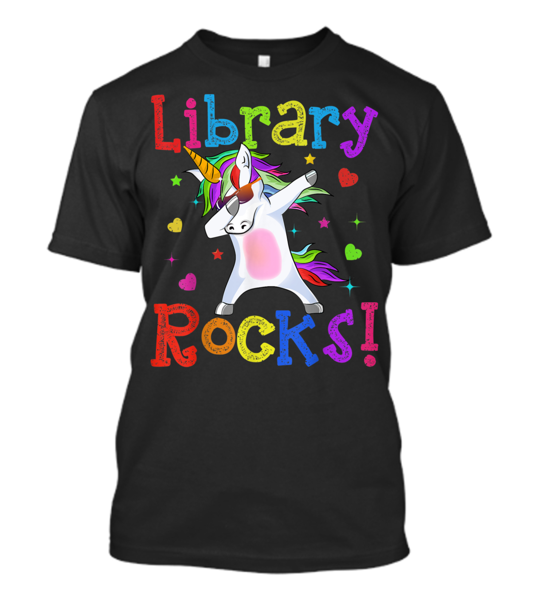 Library Rocks Dabbing Unicorn 1st Day T-Shirt