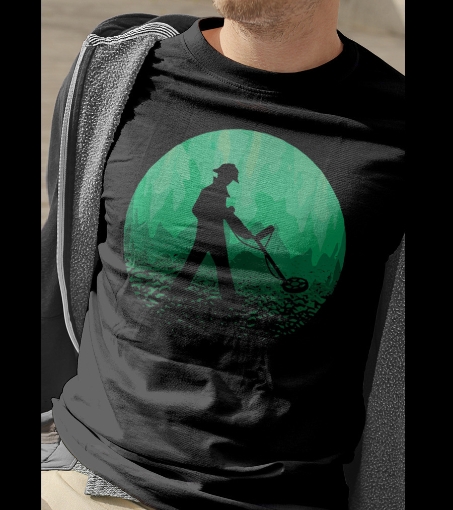 Detectorists Forest Treasure Hunter Exploring Meteorites Scene T-Shirt